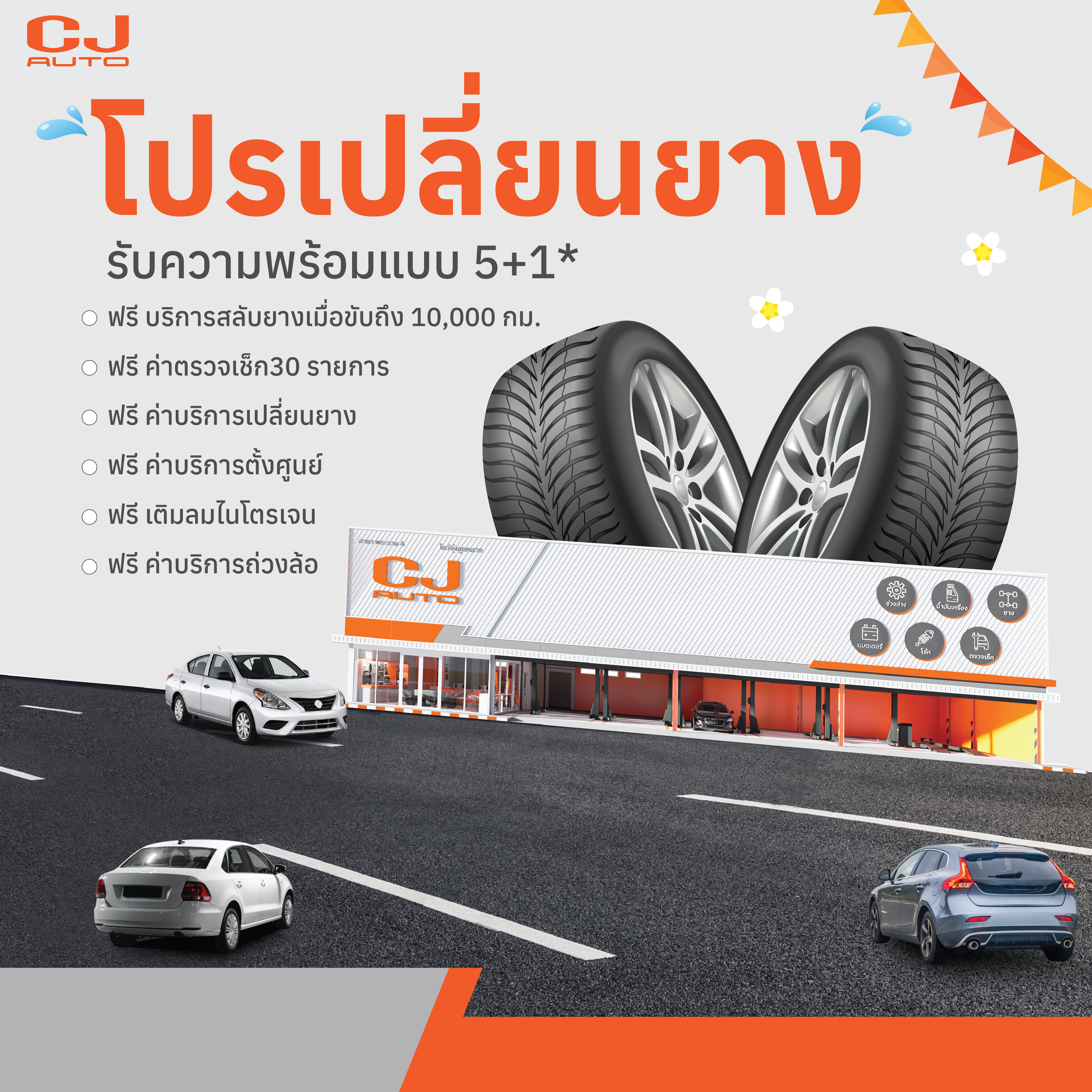 โปรร้อนปรอทแตก เปลี่ยนยาง 5+1 คุ้มแรงแซงทุกเมษา